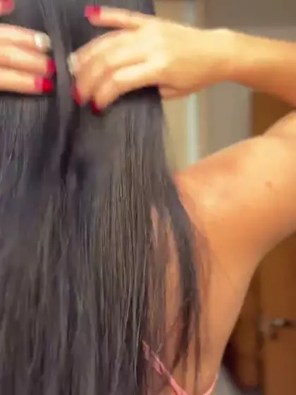 Resultado no cabelo de cliente